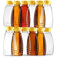 DilaBee Botellas de miel de plástico vacías Frascos de miel de plástico transparente Recipientes de miel de plástico de…